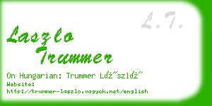 laszlo trummer business card